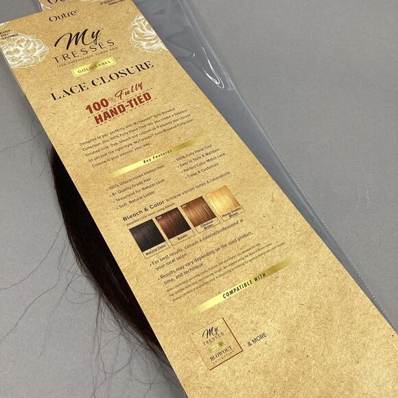 14” Blowout Relaxed Natural Brown 4x4 Free Part Lace Closure Unprocessed Human - Picture 6 of 6